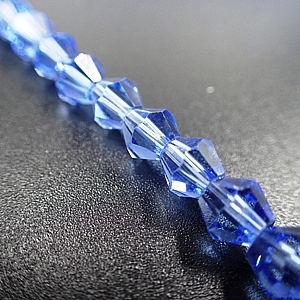 Chinese 6mm Bicone Crystals - Medium Sapphire